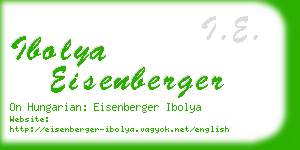 ibolya eisenberger business card